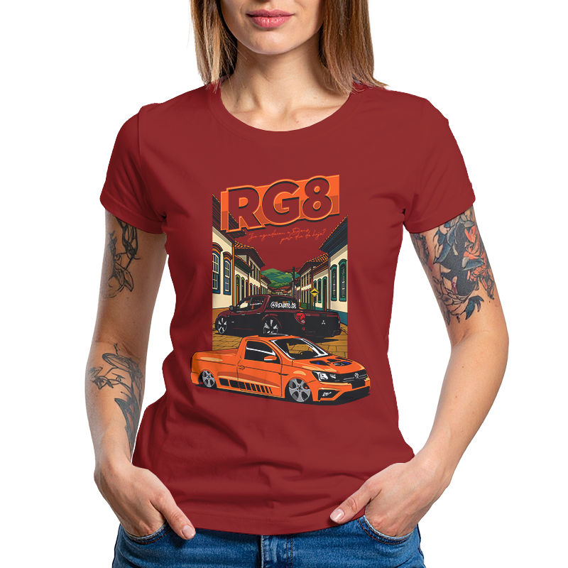 Camiseta Feminina Saveiro e L200 Minas - BORDÔ - RG8