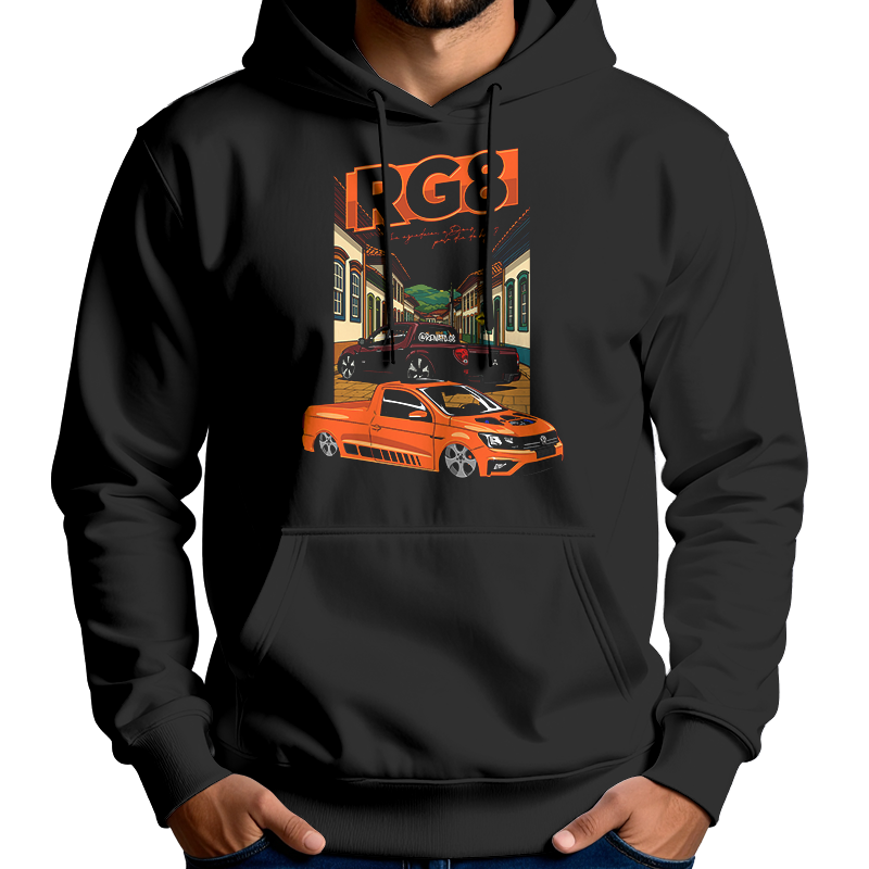 Moletom Capuz - Saveiro e L200 Minas - PRETO - RG8